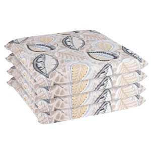 Cuscino coprisedia sfoderabile 40x40x20 cm grigio 4 pz