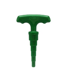 Alesatore verde t.b.t. per tubi multistrato con manico a T e diverse dimensioni.