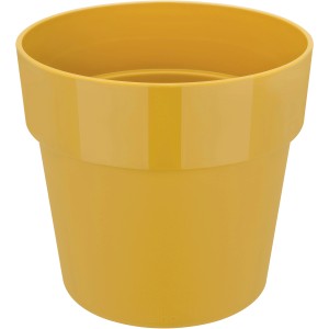 Vaso da fiori Elho B.for Original color ocra, Ø 14 cm, in plastica riciclata.
