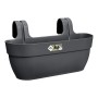Fioriera antracite Elho Vibia Campana L, 46x24x26 cm, adatta per ringhiere fino a 6 cm.