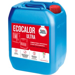 Tanica blu di combustibile Ecocalor Ultra per stufe e riscaldatori.