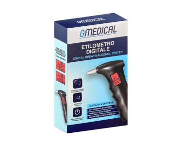 Etilometro Ricaricabile Professionale - Display LCD, Lega Alluminio, Senza Boccagli - Modello A