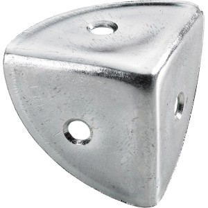 Staffa angolare in metallo per mobili con fori.