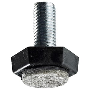 Vite di livellamento Hettich con feltro, M10, per gambe mobili, 2 pezzi.