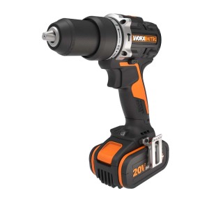 Trapano avvitatore a batteria nero t.b.t. per fai da te e professionisti.