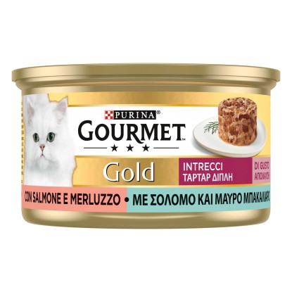Cibo umido per gatti Purina Gourmet Intrecci con salmone e merluzzo 85 g