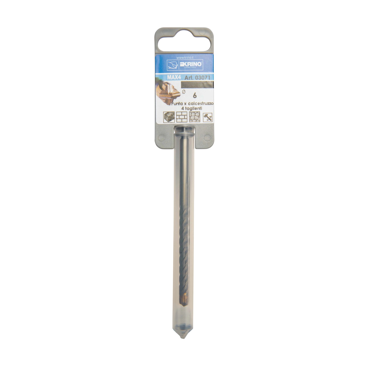 Punta rotopercussione a 4 taglienti e 4 eliche per forare 4 mm acquista