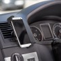 Supporto smartphone OBI per auto su bocchetta aria con cellulare in nero-grigio.
