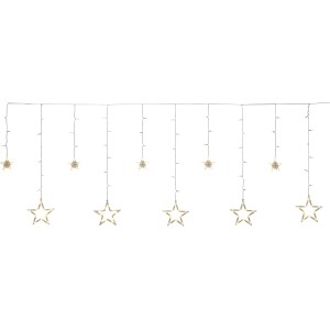 Catena luminosa da esterno con pendenti a stella.