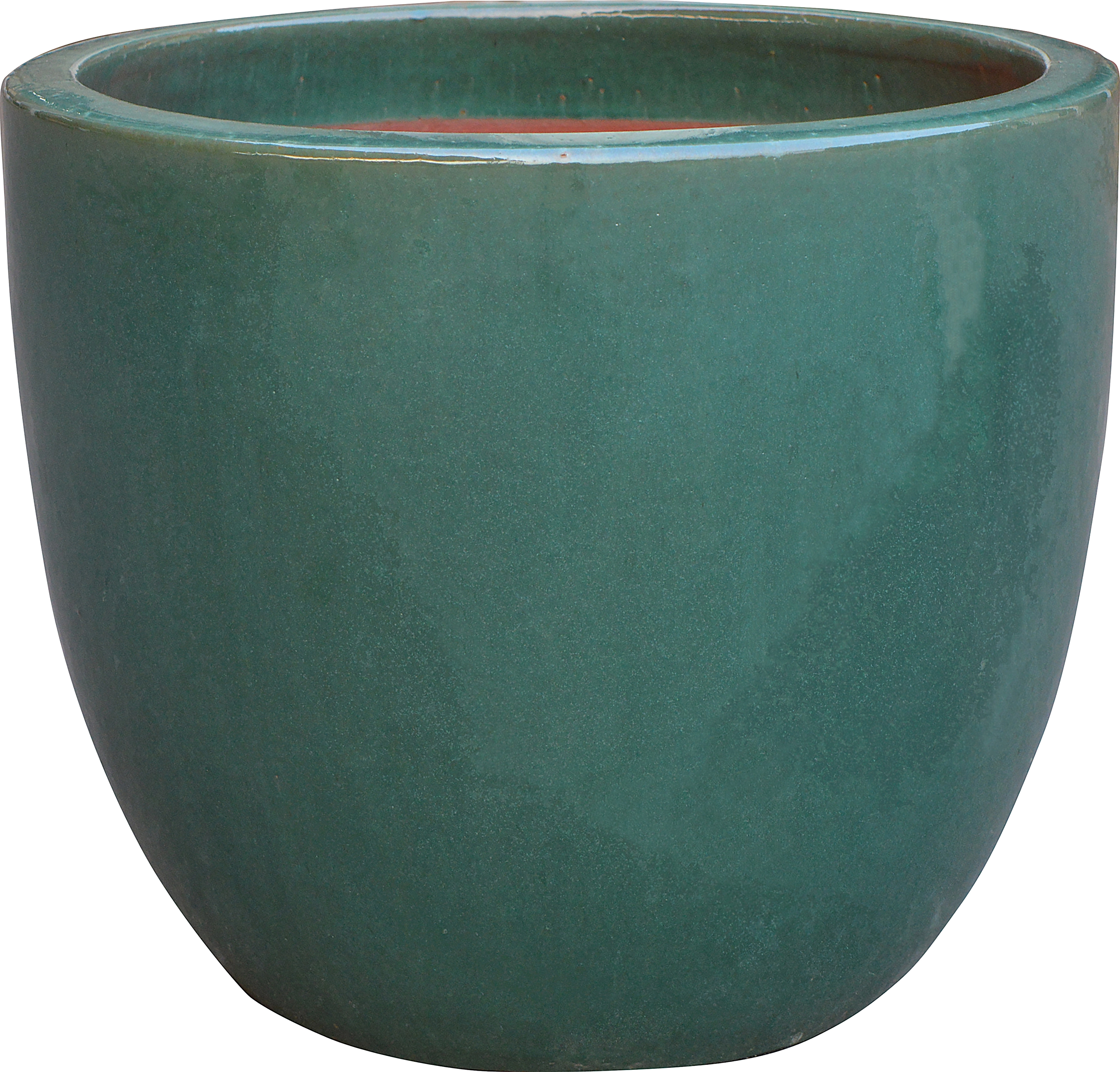Vaso in ceramica smaltata verde 24x24x19 cm
