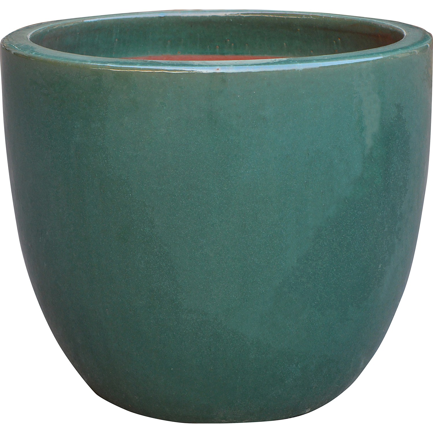 Vaso in ceramica smaltata verde 24x24x19 cm