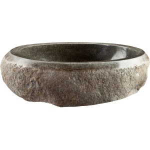 Lavabo rotondo t.b.t. in pietra naturale per il bagno.