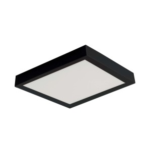 Pannello LED t.b.t. quadrato con cornice nera.