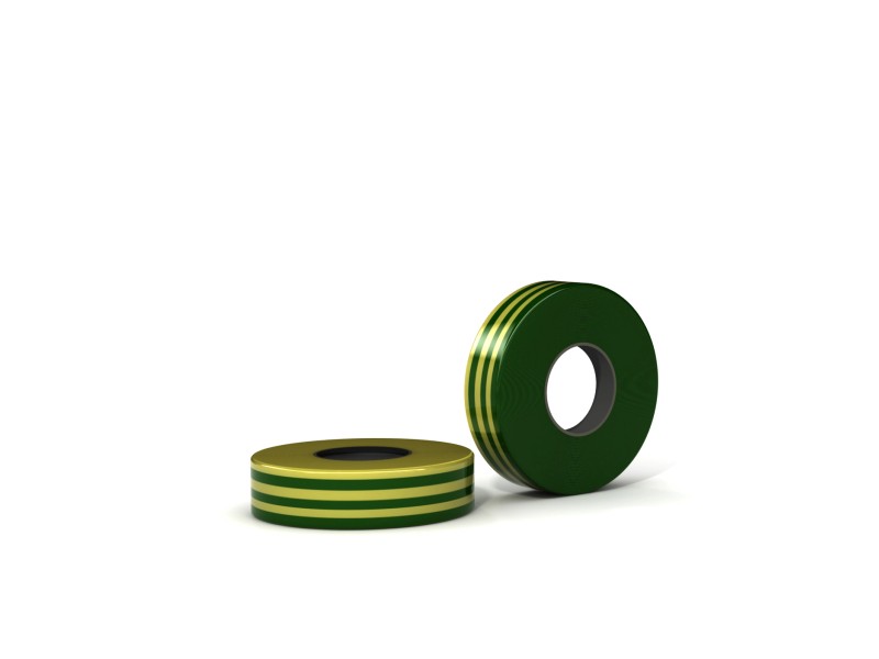 Nastro isolante pvc 15 mm x 10 m giallo/verde