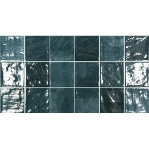 Piastrelle da rivestimento blu t.b.t. per bagno e cucina, quadrate e lucide.