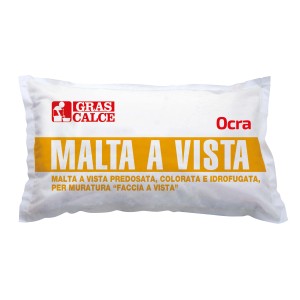 Sacco di Malta A Vista Ocra, calce e cemento per muratura.