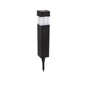 Lampada solare nera per giardino, illuminazione decorativa.