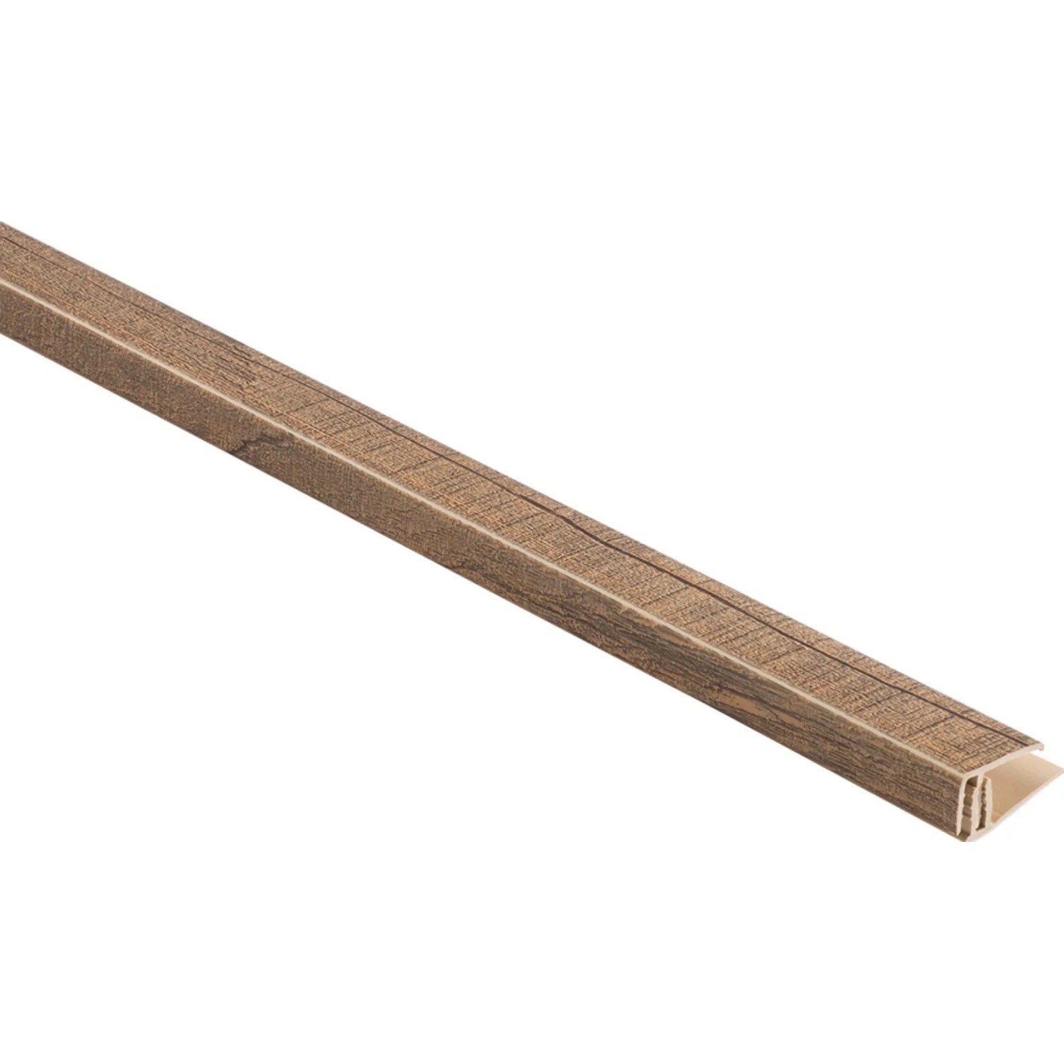 Profilo terminale Grosfillex, 260 cm, Megeve Brown, per pannelli 5-8 mm, a clip.