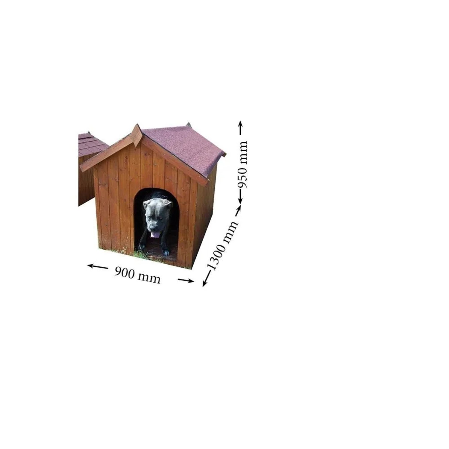 Cuccia per cani in legno tg grande 80x115 cm_4