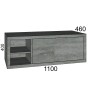 Mobile bagno t.b.t. grigio con vano a giorno, categoria arredo bagno.