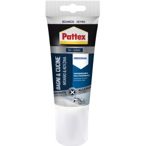 Pattex Silicone Sanitario bianco, tubo. Sigillante per bagno e cucina.