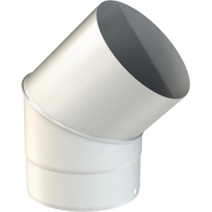 Curva bianca t.b.t. per canna fumaria, parte della categoria Fumisteria e accessori.