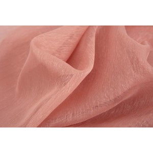 Tessuto per tende rosa chiaro, leggermente trasparente, per decorazioni finestre.