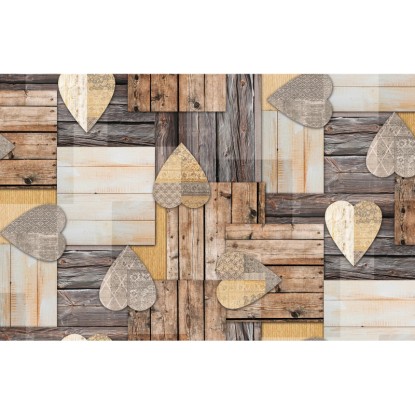 Tappeto Floor legno beige 50 x 180 cm