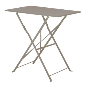 Tavolo da giardino pieghevole rettang Bistrò in ferro tortora 50x70 cm