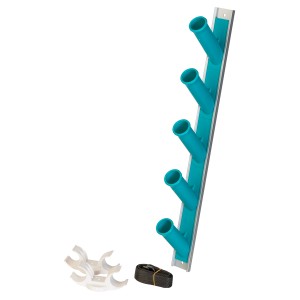 t.b.t. Accessorio piscina: Supporto a parete con supporti e cinturino per accessori piscina.