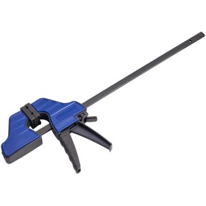 Morsetto a una mano LUX 300 mm, utensile di serraggio blu e nero per serrare e divaricare.