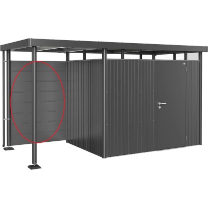 Parete posteriore tetto laterale Biohort H2-H5 134x4x181 cm grigio scuro met