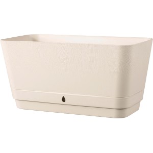Fioriera beige per giardino o balcone.