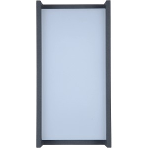 Moderna lampada da parete per esterni a LED Qubo di Lutec grigia per giardino e patio.