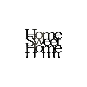 Decorazione da parete decorativa "Home Sweet Home" in nero.