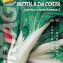Confezione di semi per bietola 'Bietola da Costa', foglie verdi, coste bianche.