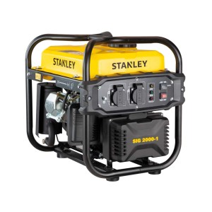 Generatore di corrente giallo Stanley, generatore portatile per cantieri e giardini.