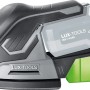 Levigatrice multifunzione LUX A-MS-20 senza batteria, levigatrice a batteria grigia con scatola antipolvere.
