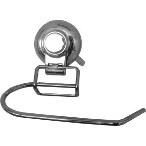 Porta carta igienica cromato con ventosa per montaggio a parete.