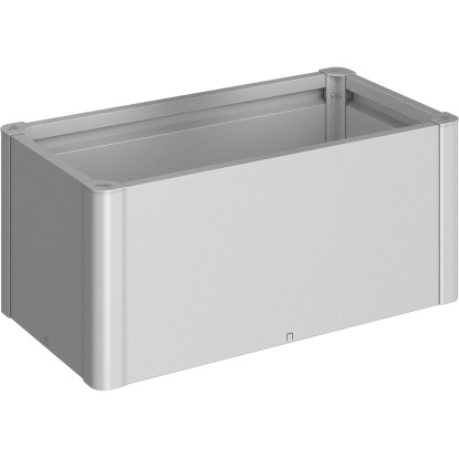 Fioriera da esterno Biohort Belvedere Mini grigio metallizzato 45x102x53 cm