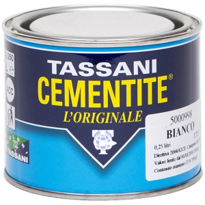 Barattolo di fondo Tassani Cementite, bianco, 0.25l. Per un'adesione ottimale della vernice.