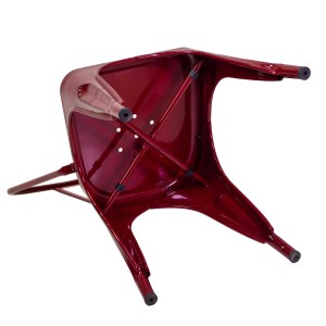 Sedia in ferro New bristol rosso antico