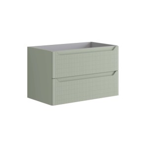 Mobile bagno base lavabo Clap 80 cm 2 cassetti Verde Timo Opaco