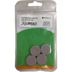 T.b.t. feltrini, set da 4, in Teflon, diametro 21 mm, in confezione trasparente.