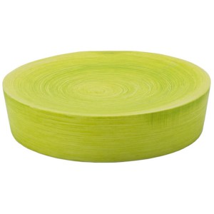 Portasapone verde t.b.t. per il bagno. Dispenser di sapone moderno in ceramica.