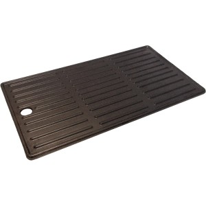 Piastra grill Char-Broil per 2 bruciatori, 43x24 cm, in ghisa con superficie rigata.