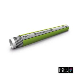 Tubo verde t.b.t. per irrigazione, flessibile e resistente.