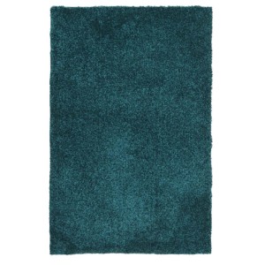 Tappeto a pelo corto turchese