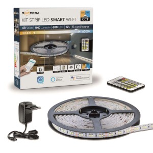 t.b.t. Striscia LED: Set con bobina di striscia LED, alimentatore e telecomando.