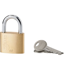 Lucchetto t.b.t. color ottone con chiave.